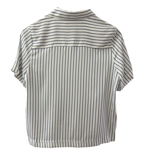 Quince 100% European Silk Short Sleeve Shirt Blue Size XS - Picture 2 of 6